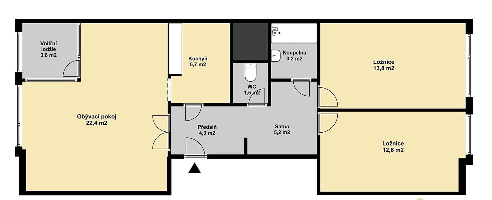 Prodej bytu 3+kk 72 m², Hlivická, Praha, Praha Prodej bytu 3+kk 72 m², Hlivická, Praha, Praha