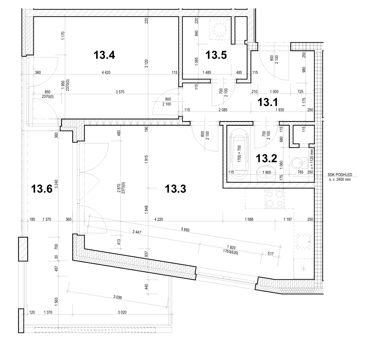 Prodej bytu 2+kk 53 m², Toufarova, Praha, Praha Prodej bytu 2+kk 53 m², Toufarova, Praha, Praha