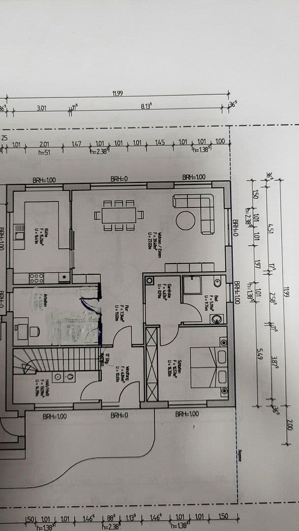 Pronájem bytu 3+1 126 m², Hummelskuppe, Petersberg, Hessen Pronájem bytu 3+1 126 m², Hummelskuppe, Petersberg, Hessen