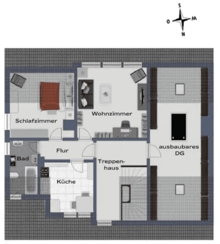 Pronájem bytu 2+1 52 m², Aschaffenburg, Bavorsko Pronájem bytu 2+1 52 m², Aschaffenburg, Bavorsko