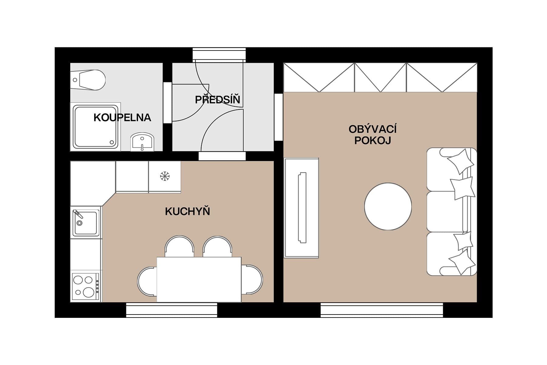 Prodej bytu 1+1 28 m², Mariánská, Příbram, Středočeský kraj Prodej bytu 1+1 28 m², Mariánská, Příbram, Středočeský kraj