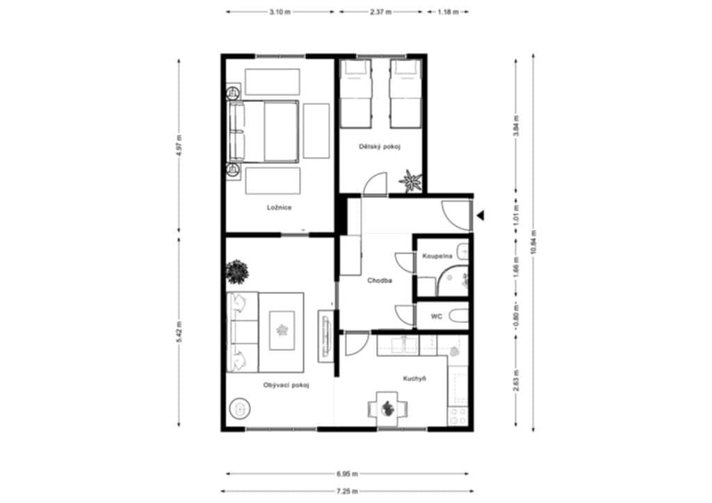 Pronájem bytu 3+1 73 m², Sezemická, Pardubice, Pardubický kraj Pronájem bytu 3+1 73 m², Sezemická, Pardubice, Pardubický kraj