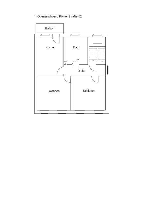 Pronájem bytu 2+1 67 m², Kölner Straße 52, Burscheid, Severní Porýní-Vestfálsko Pronájem bytu 2+1 67 m², Kölner Straße 52, Burscheid, Severní Porýní-Vestfálsko