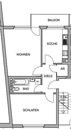 Pronájem bytu 2+1 53 m², Dellwiger Str. 31, Essen, Severní Porýní-Vestfálsko Pronájem bytu 2+1 53 m², Dellwiger Str. 31, Essen, Severní Porýní-Vestfálsko