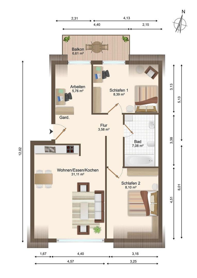 Prodej bytu 3+kk 68 m², Bietigheimer Str. 14, Ingersheim, Bádensko-Württembersko Prodej bytu 3+kk 68 m², Bietigheimer Str. 14, Ingersheim, Bádensko-Württembersko