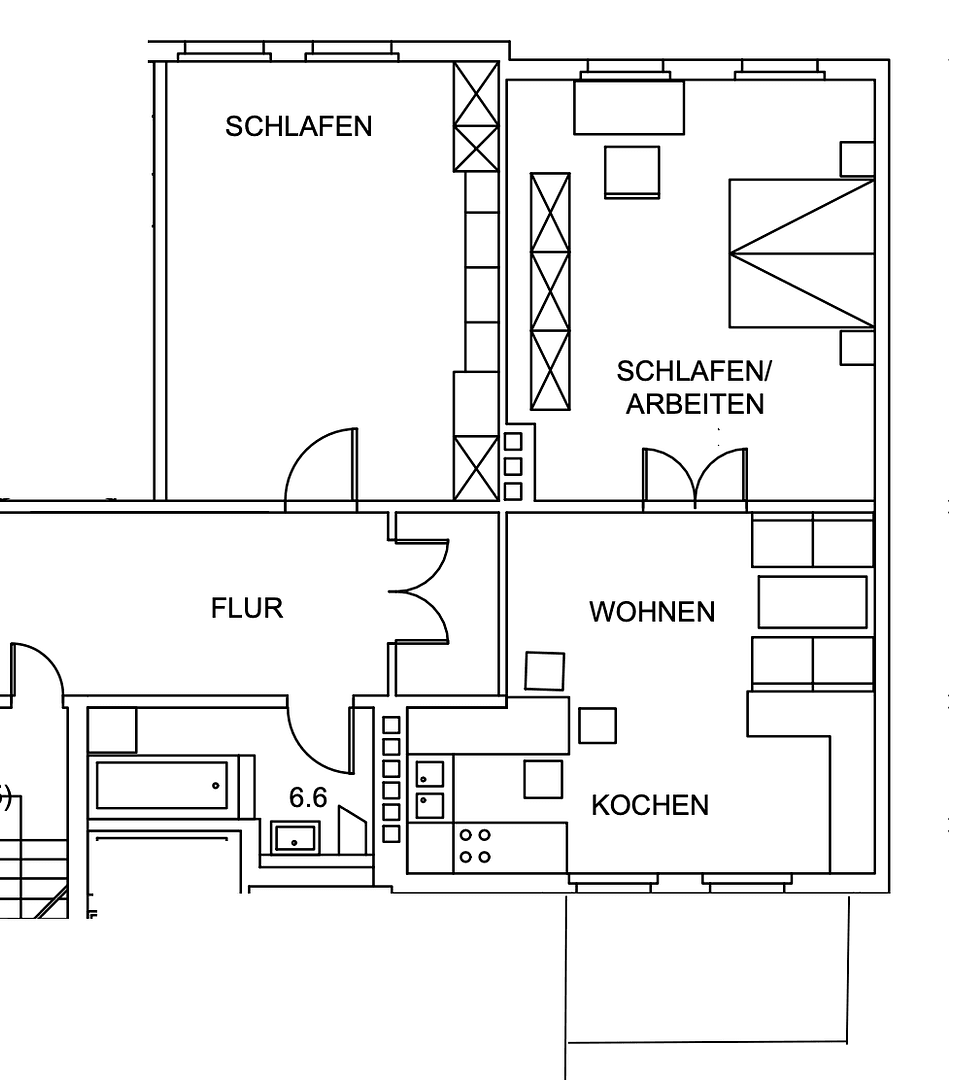 Pronájem bytu 3+1 95 m², Lisztstraße 21, Weimar, Durynsko Pronájem bytu 3+1 95 m², Lisztstraße 21, Weimar, Durynsko