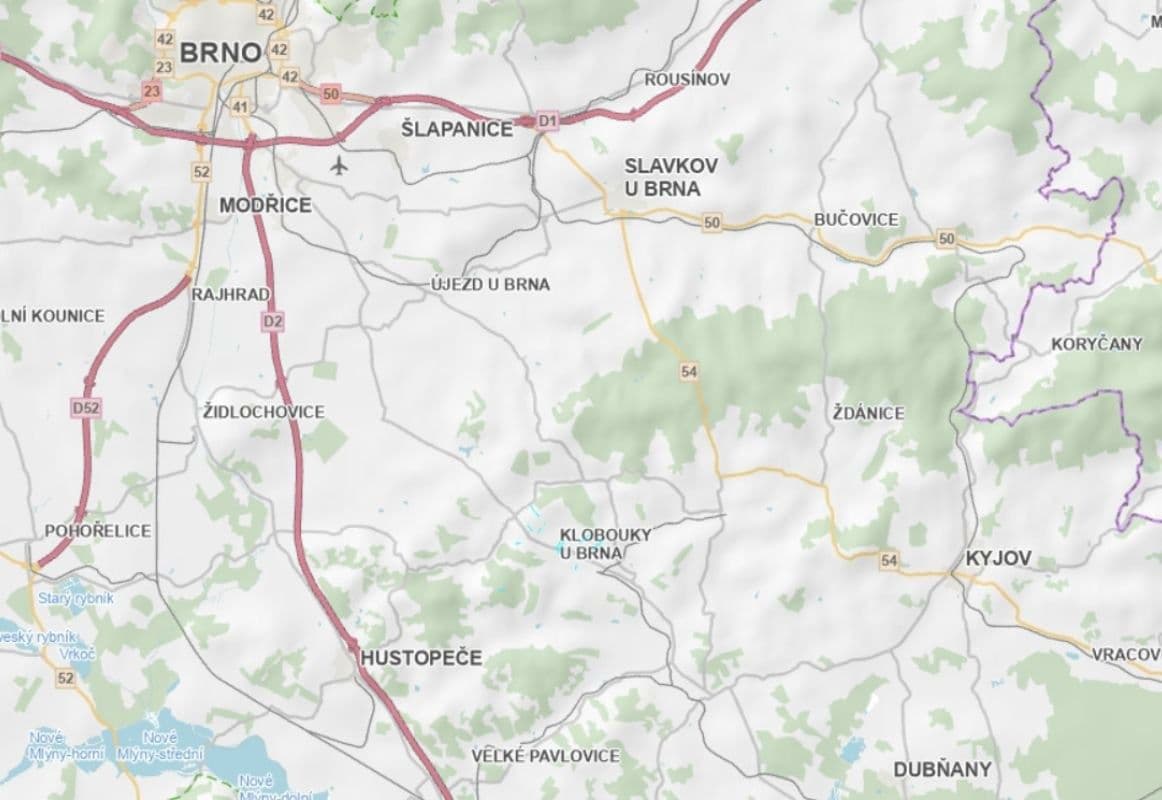 Prodej pozemku 23.114 m², Klobouky u Brna, Jihomoravský kraj Prodej pozemku 23.114 m², Klobouky u Brna, Jihomoravský kraj