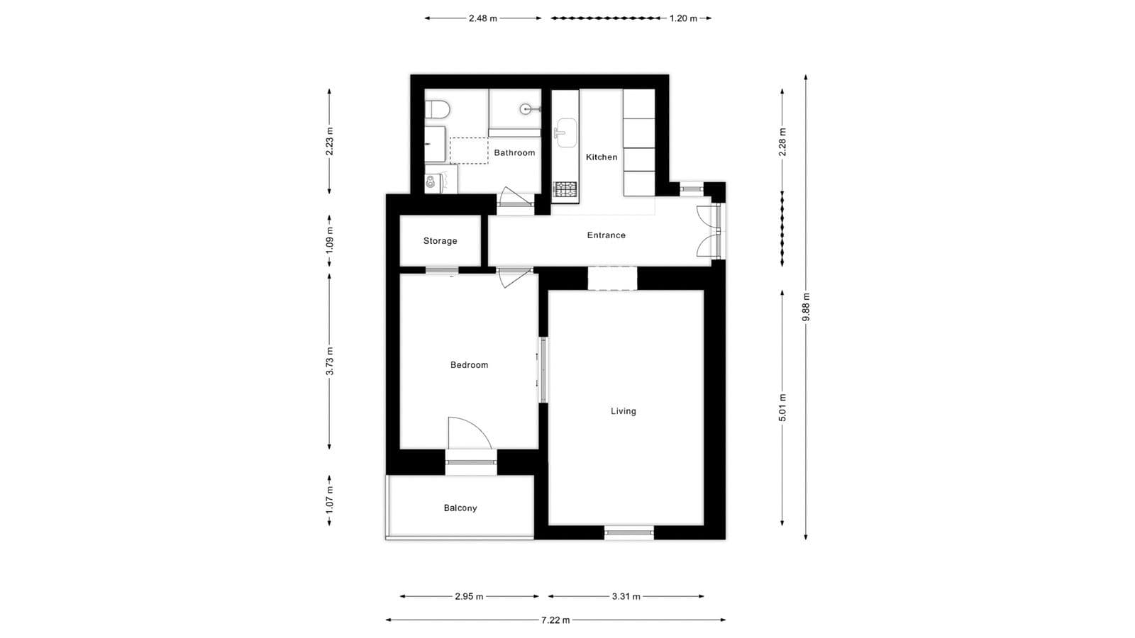 Pronájem bytu 2+kk 49 m², Nitranská, Praha, Praha Pronájem bytu 2+kk 49 m², Nitranská, Praha, Praha