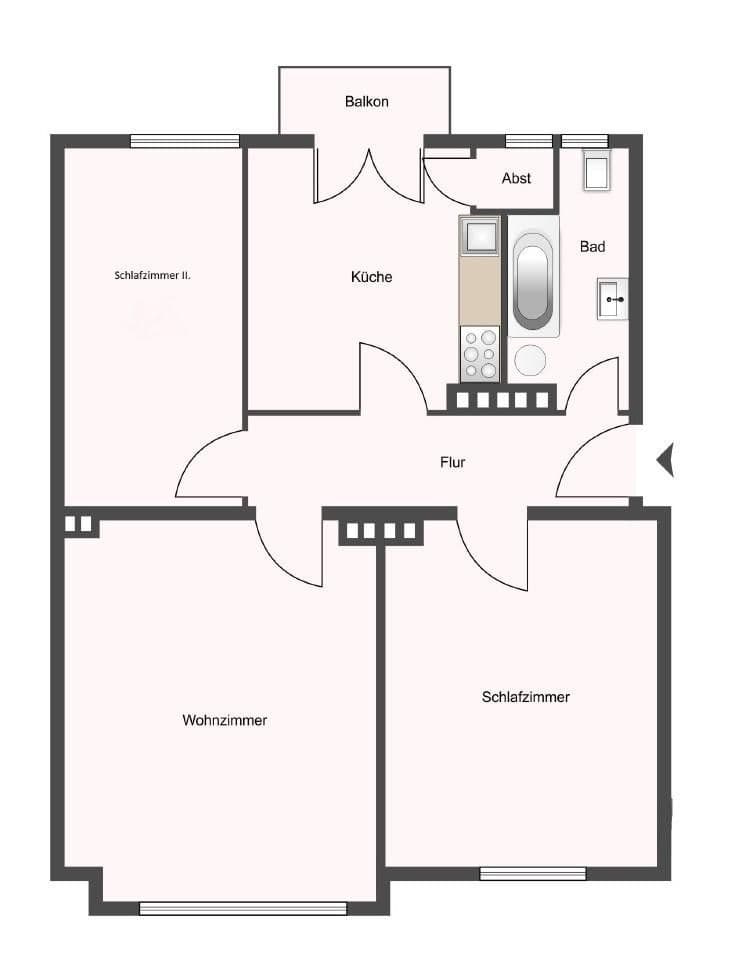 Prodej bytu 3+1 69 m², Hamburg, Hamburg Prodej bytu 3+1 69 m², Hamburg, Hamburg