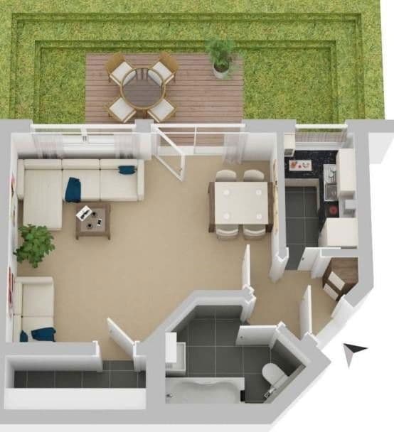 Prodej bytu 1+1 42 m², Plieningen, Bádensko-Württembersko Prodej bytu 1+1 42 m², Plieningen, Bádensko-Württembersko