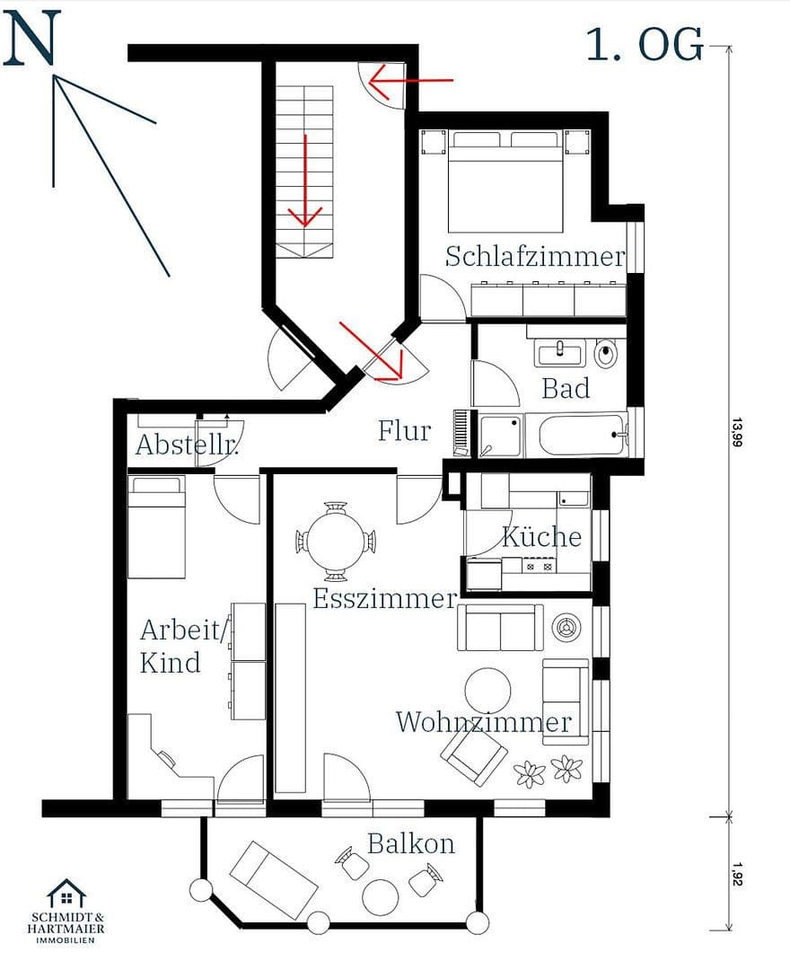 Prodej bytu 3+1 77 m², Große Hecke 15, Sindelfingen, Bádensko-Württembersko Prodej bytu 3+1 77 m², Große Hecke 15, Sindelfingen, Bádensko-Württembersko