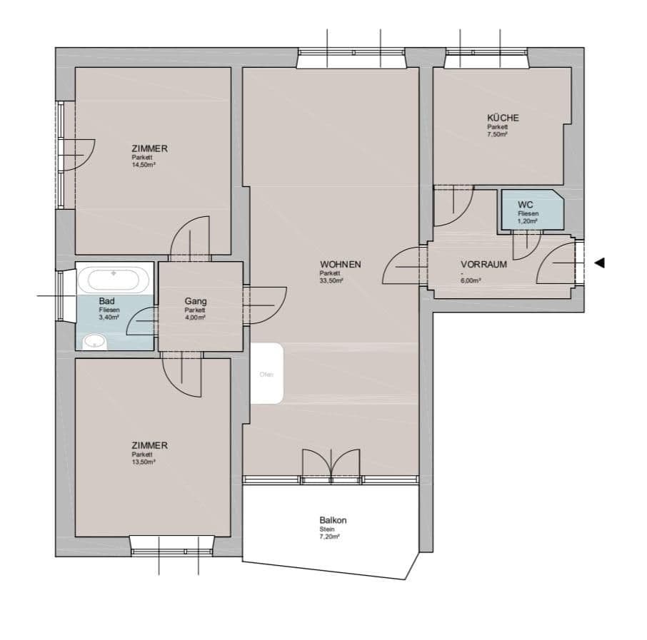 Prodej bytu 3+1 80 m², Richard-Wagner-Straße 22, Villach, Korutany Prodej bytu 3+1 80 m², Richard-Wagner-Straße 22, Villach, Korutany