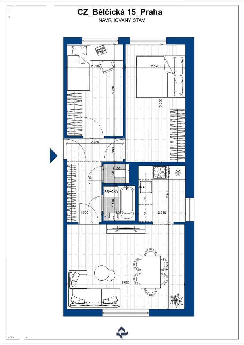 Prodej bytu 3+kk 57 m², Bělčická, Praha, Praha Prodej bytu 3+kk 57 m², Bělčická, Praha, Praha