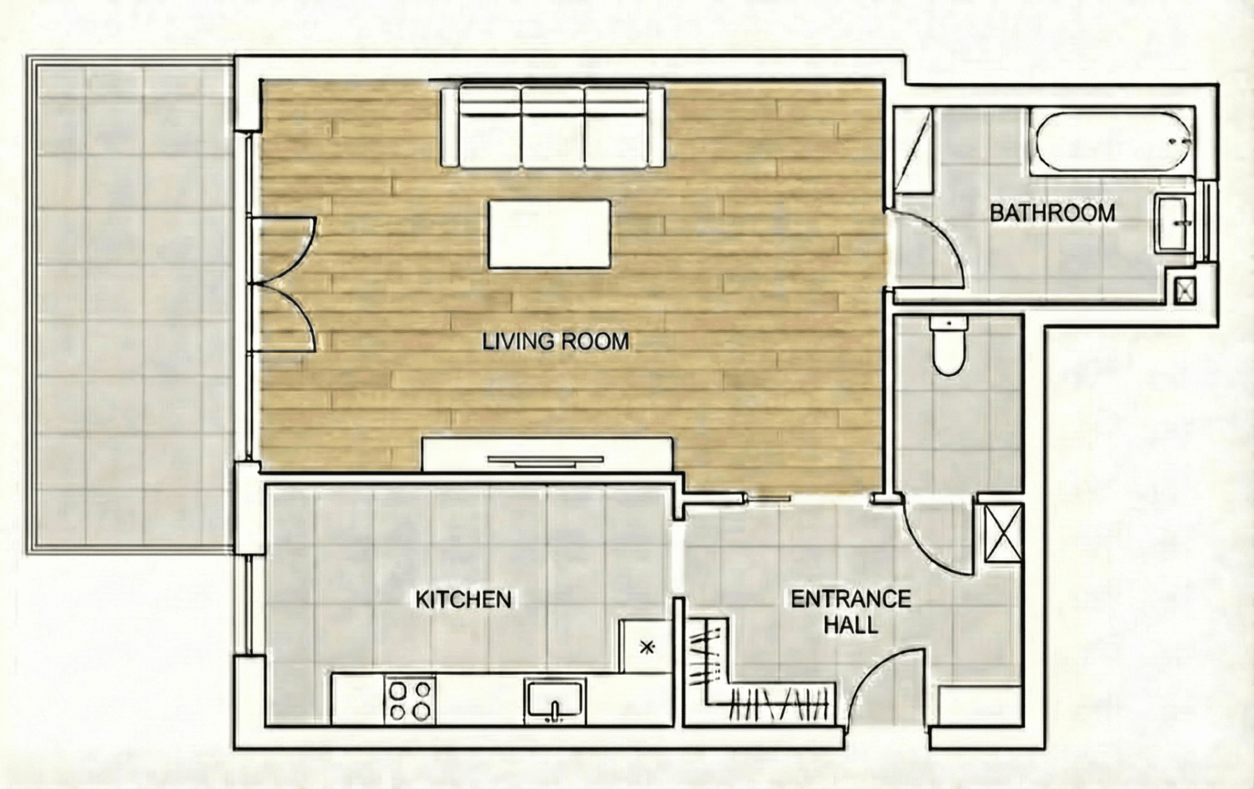 Pronájem bytu 1+1 28 m², Přemyslovská, Praha, Praha Pronájem bytu 1+1 28 m², Přemyslovská, Praha, Praha