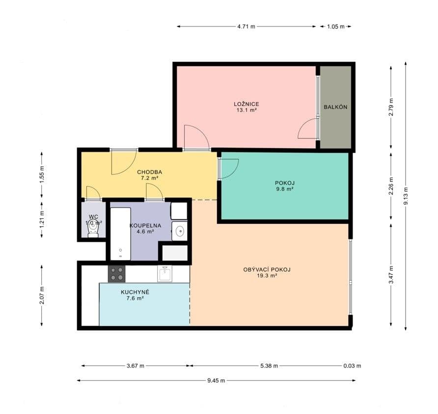 Prodej bytu 3+kk 68 m², Ke Kateřinkám, Praha, Praha Prodej bytu 3+kk 68 m², Ke Kateřinkám, Praha, Praha