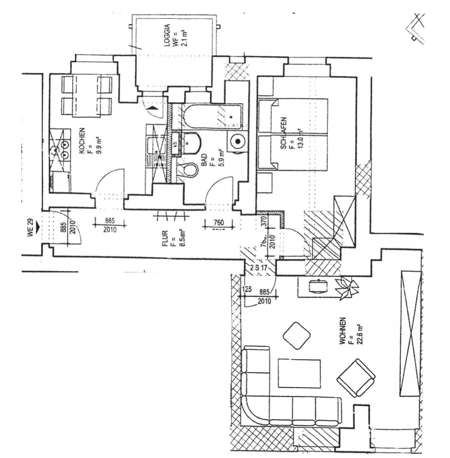 Pronájem bytu 2+1 62 m², Gontardweg 137, Leipzig, Sasko Pronájem bytu 2+1 62 m², Gontardweg 137, Leipzig, Sasko