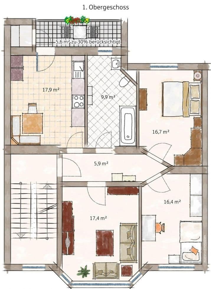 Prodej domu 328 m², pozemek 266 m², Essen Frohnhausen, Severní Porýní-Vestfálsko Prodej domu 328 m², pozemek 266 m², Essen Frohnhausen, Severní Porýní-Vestfálsko
