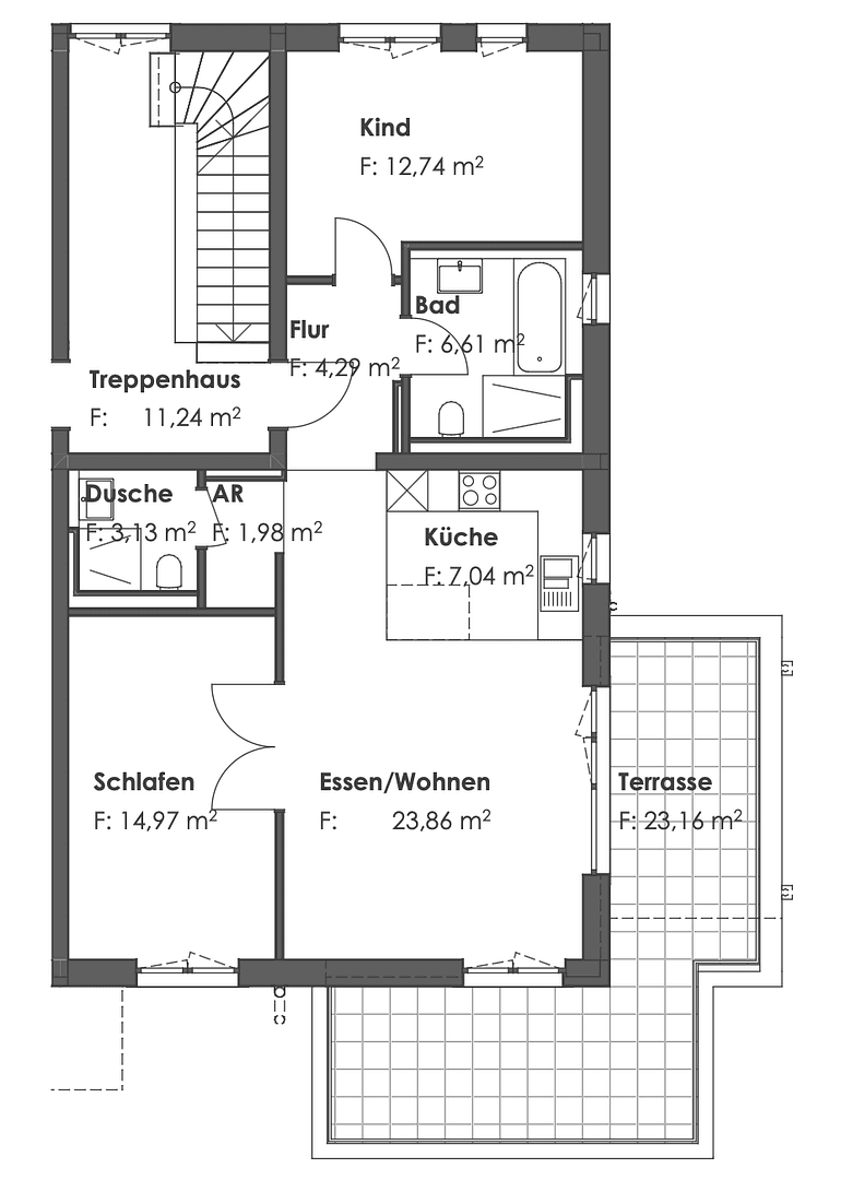 Pronájem bytu 3+1 87 m², Dorfstraße 11b, Germering, Bavorsko Pronájem bytu 3+1 87 m², Dorfstraße 11b, Germering, Bavorsko