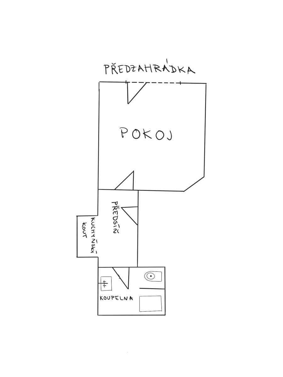 Pronájem bytu 1+kk 30 m², Hajní, Praha, Praha Pronájem bytu 1+kk 30 m², Hajní, Praha, Praha