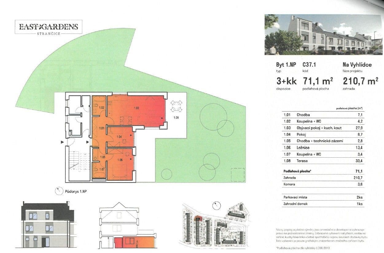 Prodej bytu 3+kk 71 m², Pod Horkou, Strančice, Středočeský kraj Prodej bytu 3+kk 71 m², Pod Horkou, Strančice, Středočeský kraj