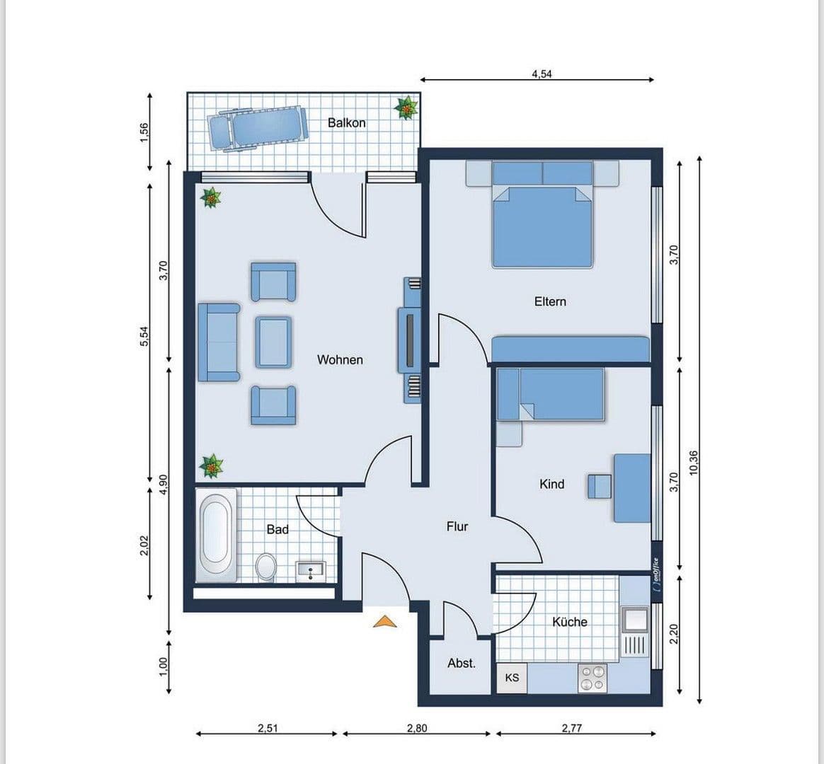 Pronájem bytu 3+1 73 m², Berliner Straße 86-88, Steinbach (Taunus), Hessen Pronájem bytu 3+1 73 m², Berliner Straße 86-88, Steinbach (Taunus), Hessen