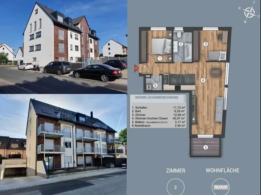 Pronájem bytu 3+1 77 m², Hopfengartenweg 8, Nürnberg, Bavorsko Pronájem bytu 3+1 77 m², Hopfengartenweg 8, Nürnberg, Bavorsko