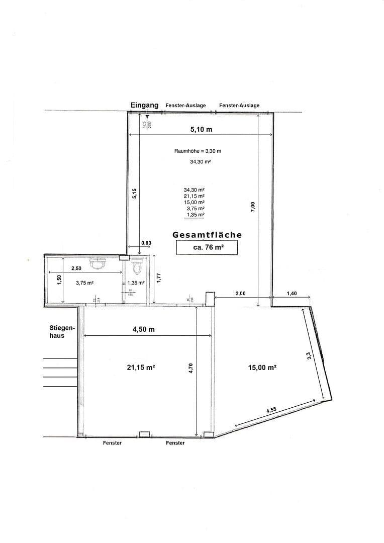 Pronájem nebytového prostoru 76 m², Weiserstraße 28, Salzburg, Salcbursko Pronájem nebytového prostoru 76 m², Weiserstraße 28, Salzburg, Salcbursko