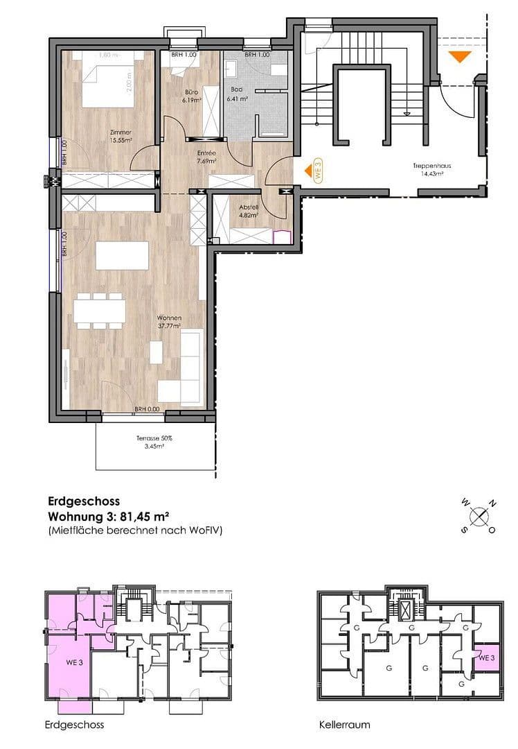Pronájem bytu 2+1 82 m², Piesport, Porýní-Falc Pronájem bytu 2+1 82 m², Piesport, Porýní-Falc