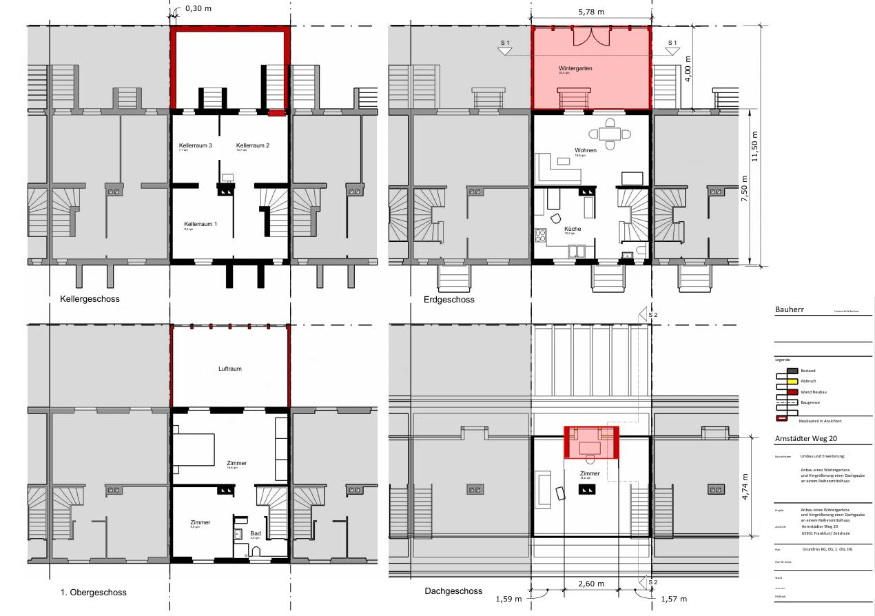 Prodej domu 100 m², pozemek 202 m², Arnstädter Weg 20, Frankfurt, Hessen Prodej domu 100 m², pozemek 202 m², Arnstädter Weg 20, Frankfurt, Hessen