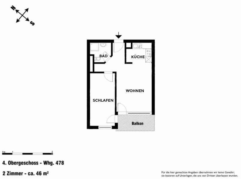 Pronájem bytu 2+1 46 m², Hamburg, Hamburg Pronájem bytu 2+1 46 m², Hamburg, Hamburg