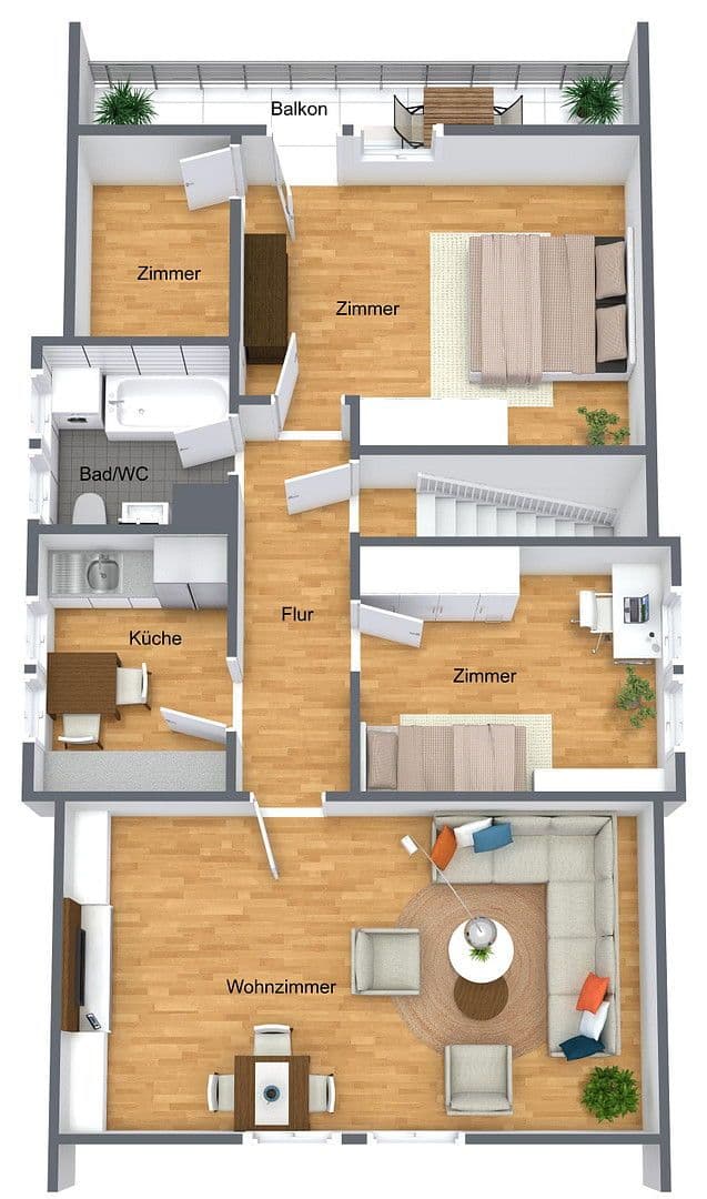 Pronájem bytu 3+kk 67 m², Wilhelmstr. 12/1, Altensteig, Bádensko-Württembersko Pronájem bytu 3+kk 67 m², Wilhelmstr. 12/1, Altensteig, Bádensko-Württembersko