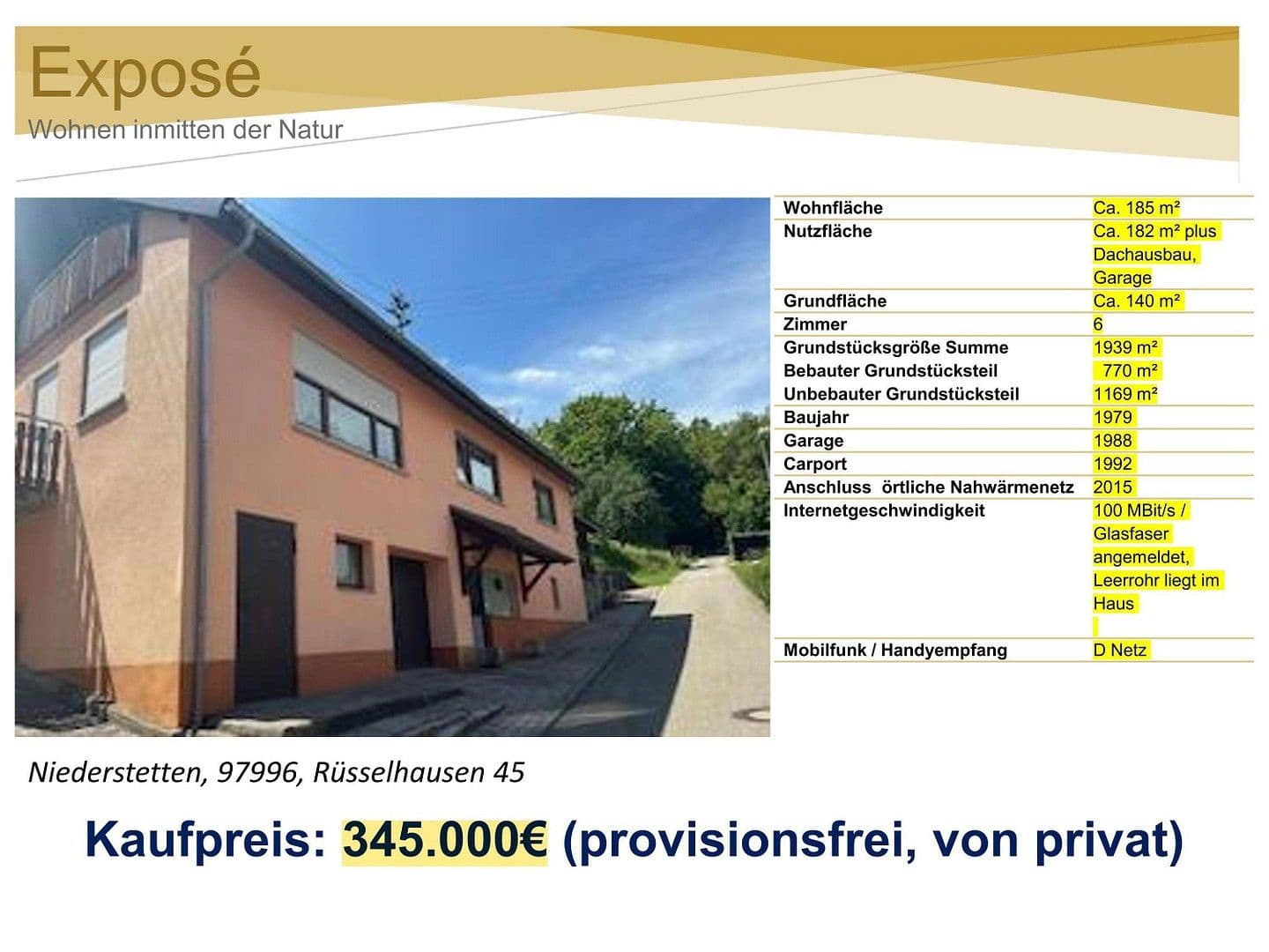 Prodej domu 185 m², pozemek 1.939 m², Rüsselhausen 45, Niederstetten, Bádensko-Württembersko Prodej domu 185 m², pozemek 1.939 m², Rüsselhausen 45, Niederstetten, Bádensko-Württembersko