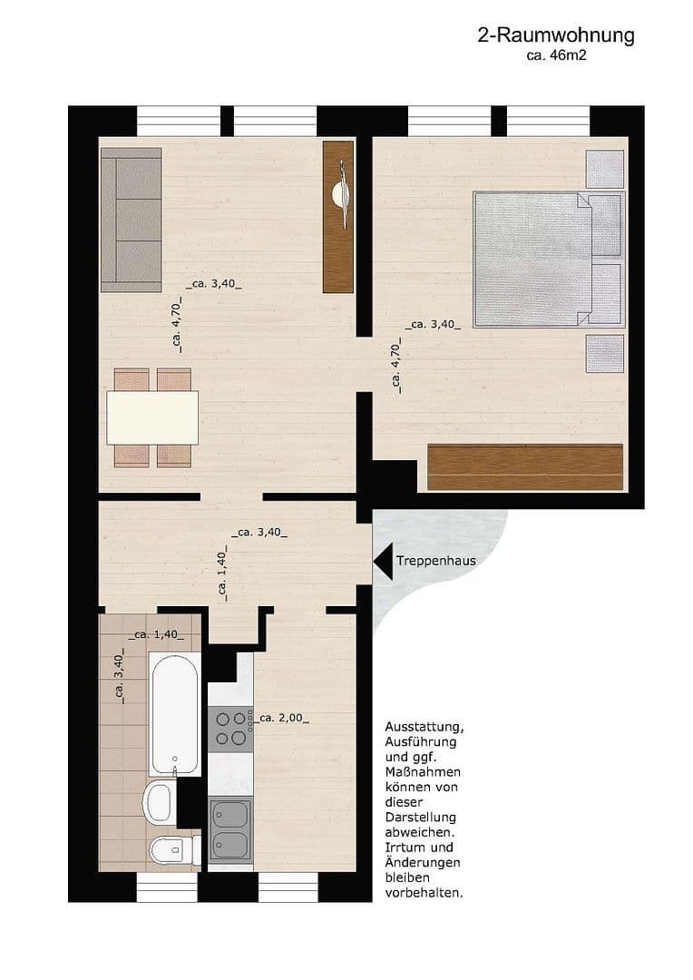 Pronájem bytu 2+1 46 m², Askanische Straße 114, Dessau-Roßlau, Sasko-Anhaltsko Pronájem bytu 2+1 46 m², Askanische Straße 114, Dessau-Roßlau, Sasko-Anhaltsko