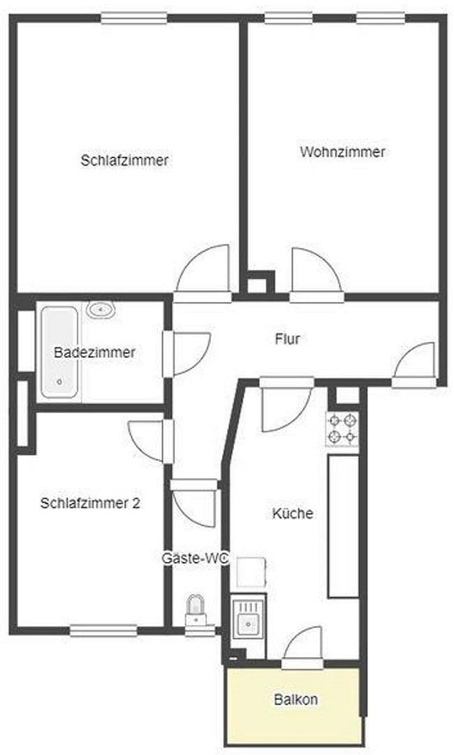 Pronájem bytu 3+1 65 m², Munkerstr., Nürnberg, Bavorsko Pronájem bytu 3+1 65 m², Munkerstr., Nürnberg, Bavorsko