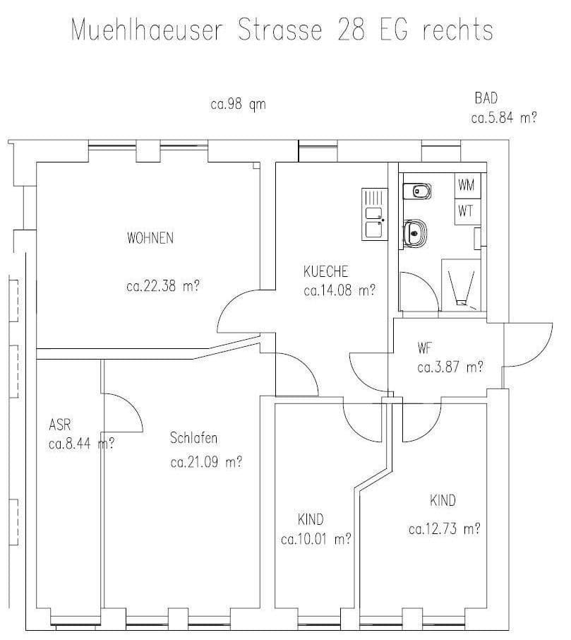 Prodej bytu 4+1 98 m², Mühlhäuser Straße 26, Dingelstädt, Durynsko Prodej bytu 4+1 98 m², Mühlhäuser Straße 26, Dingelstädt, Durynsko
