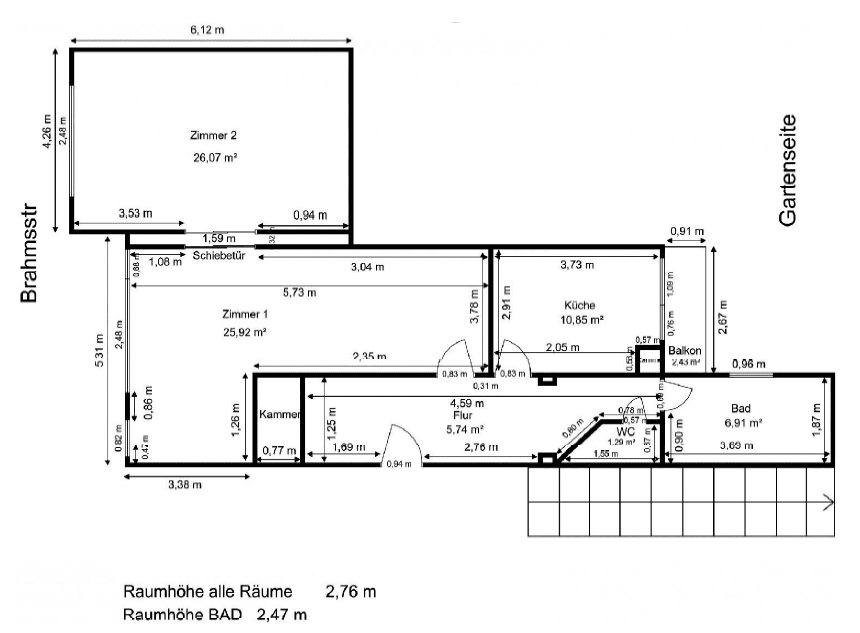 Pronájem bytu 2+1 80 m², Hannover, Dolní Sasko Pronájem bytu 2+1 80 m², Hannover, Dolní Sasko
