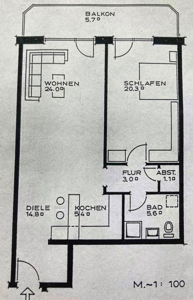 Pronájem bytu 2+1 78 m², Lerchenkamp 22 B, Hamburg, Hamburg Pronájem bytu 2+1 78 m², Lerchenkamp 22 B, Hamburg, Hamburg