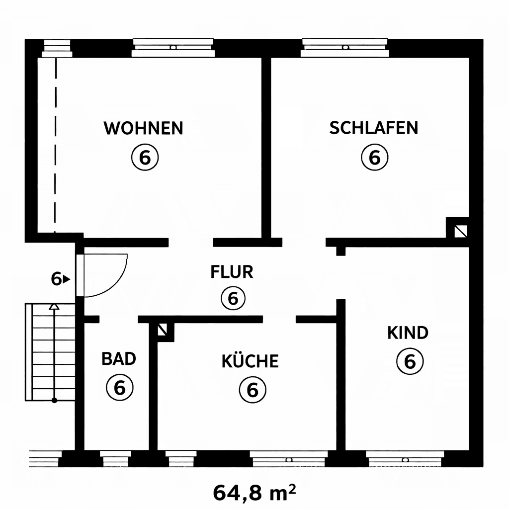 Prodej bytu 3+1 65 m², Alte Reichenbacher Str. 16, Plauen, Sasko Prodej bytu 3+1 65 m², Alte Reichenbacher Str. 16, Plauen, Sasko