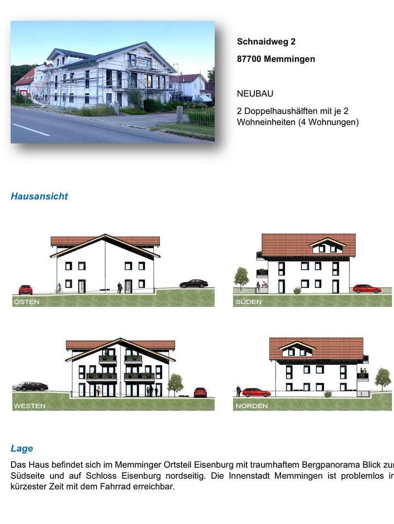 Pronájem bytu 3+1 86 m², Schnaidweg2, Memmingen Eisenburg, Bavorsko Pronájem bytu 3+1 86 m², Schnaidweg2, Memmingen Eisenburg, Bavorsko