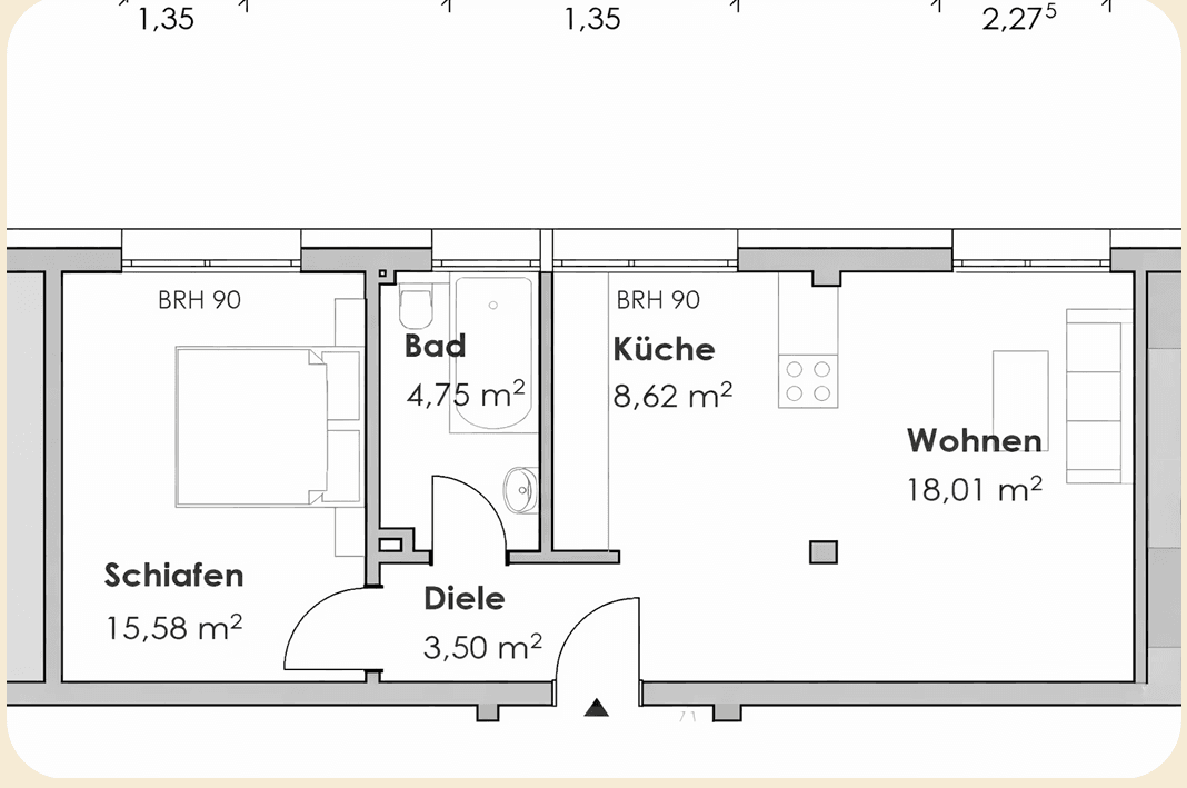 Pronájem bytu 1+kk 51 m², Wetter (Ruhr), Severní Porýní-Vestfálsko Pronájem bytu 1+kk 51 m², Wetter (Ruhr), Severní Porýní-Vestfálsko