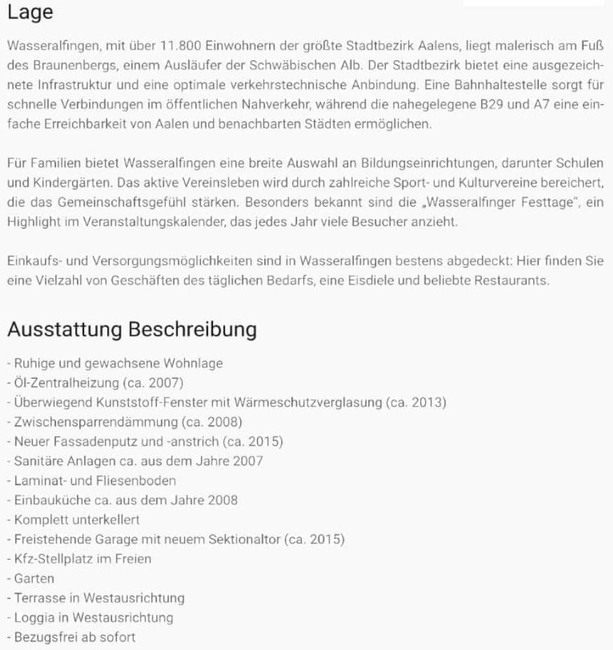 Prodej domu 120 m², pozemek 1.061 m², Aalen, Bádensko-Württembersko Prodej domu 120 m², pozemek 1.061 m², Aalen, Bádensko-Württembersko