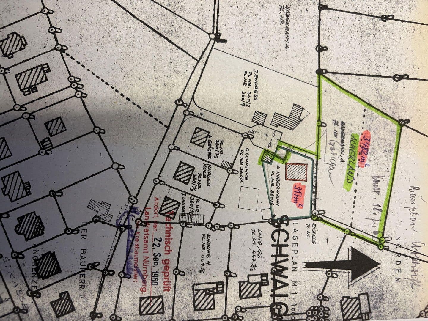 Prodej pozemku 4.674 m², Schwaig bei Nürnberg, Bavorsko Prodej pozemku 4.674 m², Schwaig bei Nürnberg, Bavorsko