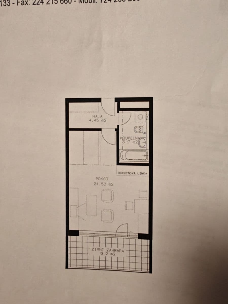 Prodej bytu 1+kk 34 m², Poděbradská, Praha, Praha Prodej bytu 1+kk 34 m², Poděbradská, Praha, Praha