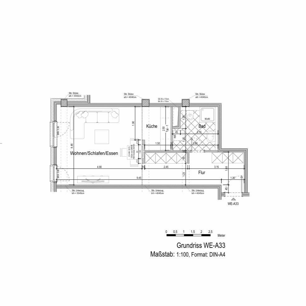 Pronájem bytu 1+kk 48 m², Schwalbacher Straße 47, Frankfurt, Hessen Pronájem bytu 1+kk 48 m², Schwalbacher Straße 47, Frankfurt, Hessen