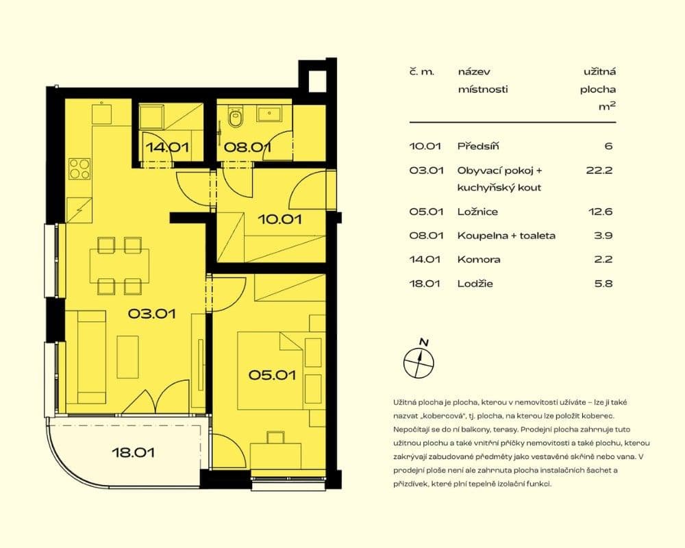 Prodej bytu 2+kk 50 m², U Komína, Praha, Praha Prodej bytu 2+kk 50 m², U Komína, Praha, Praha