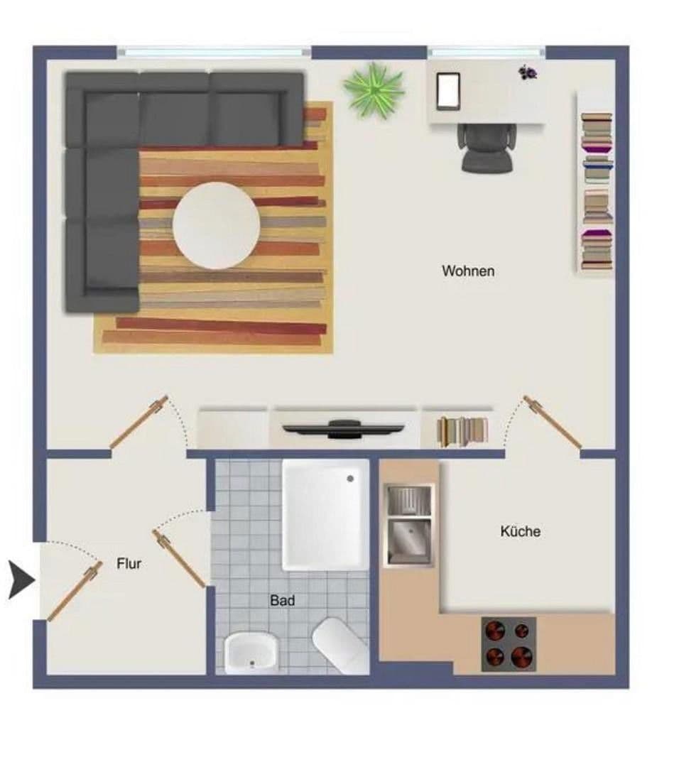 Prodej bytu 1+1 31 m², Ifflandstraße 62B, Hamburg, Hamburg Prodej bytu 1+1 31 m², Ifflandstraße 62B, Hamburg, Hamburg