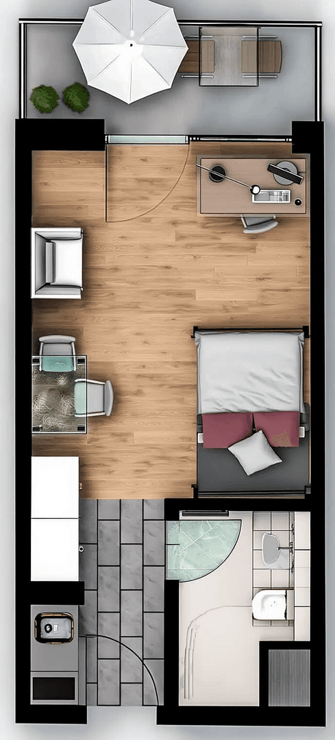 Prodej bytu 1+1 25 m², Blumenstrasse 14a, Regensburg, Bavorsko Prodej bytu 1+1 25 m², Blumenstrasse 14a, Regensburg, Bavorsko