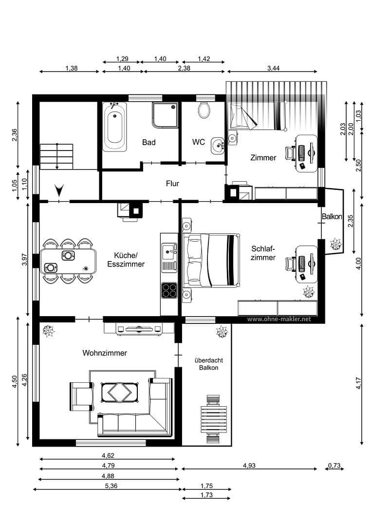Pronájem bytu 3+kk 85 m², Neuenstadt am Kocher, Bádensko-Württembersko Pronájem bytu 3+kk 85 m², Neuenstadt am Kocher, Bádensko-Württembersko