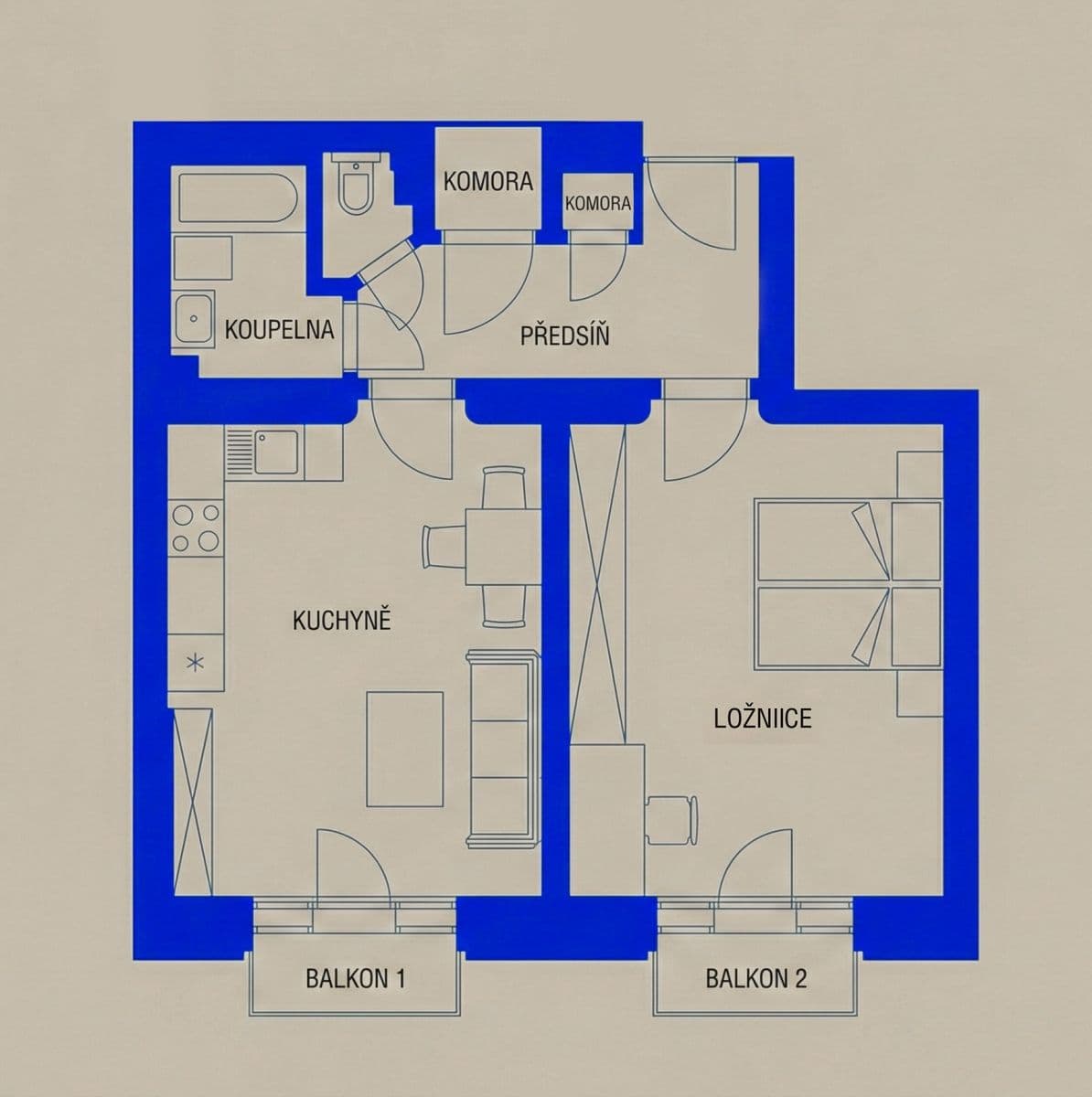 Pronájem bytu 2+kk 60 m², Křišťanova, Praha, Praha Pronájem bytu 2+kk 60 m², Křišťanova, Praha, Praha