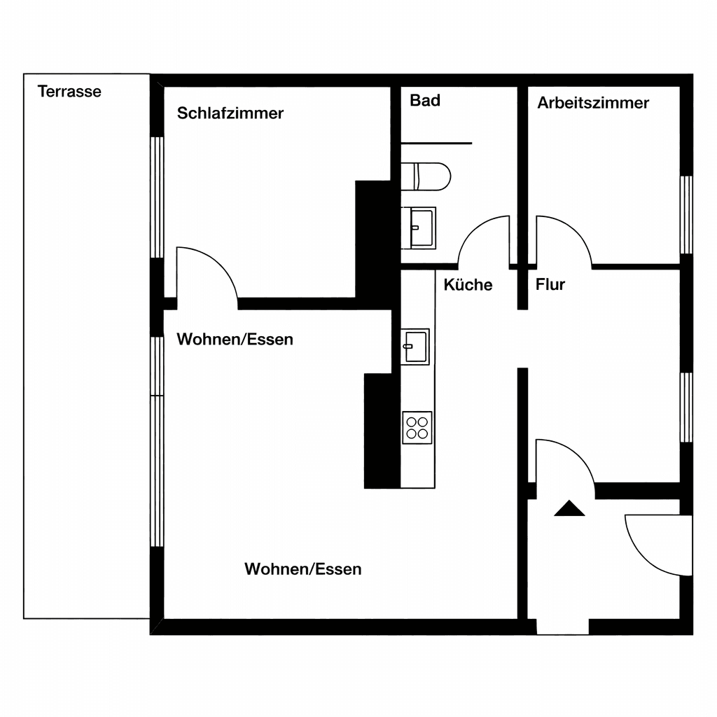 Pronájem bytu 3+1 61 m², Rubensallee, Mainz, Porýní-Falc Pronájem bytu 3+1 61 m², Rubensallee, Mainz, Porýní-Falc